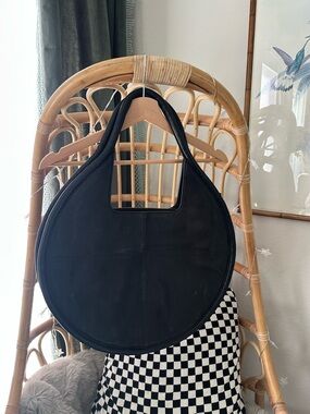 Anthropologie leather black purse